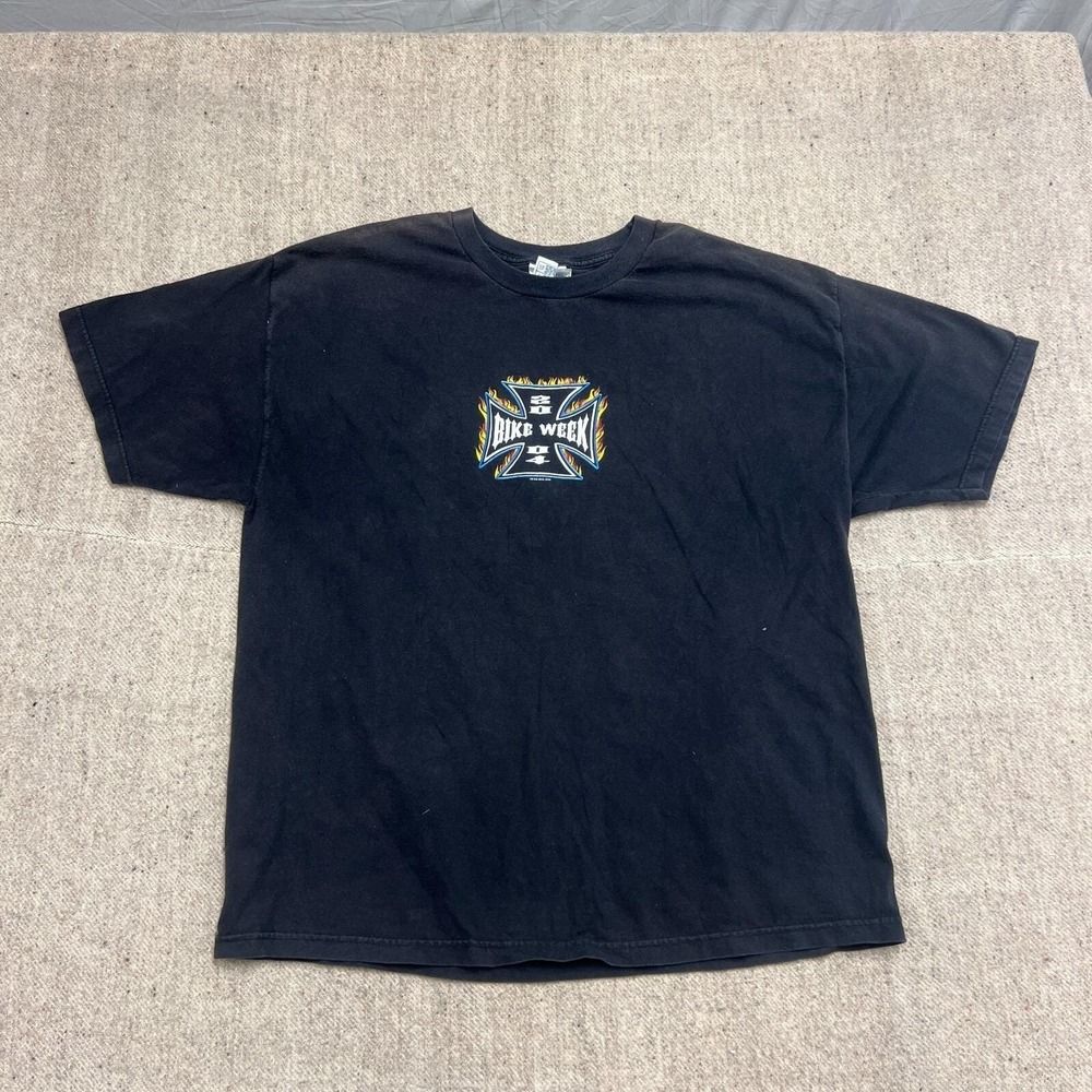 Vintage Bike Week Shirt Mens XXL Black 2000s Motorcycle West Coast Chopper